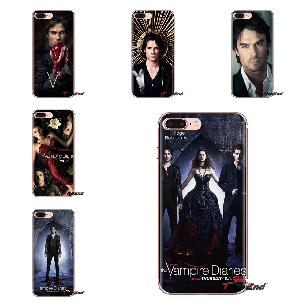 Transparent Soft Shell Covers For Huawei Mate Honor 4C 5C 5X 6X 7 7A 7C 8 9 10 8C 8X 20 Lite Pro Vampire Diaries Damon Salvatore |