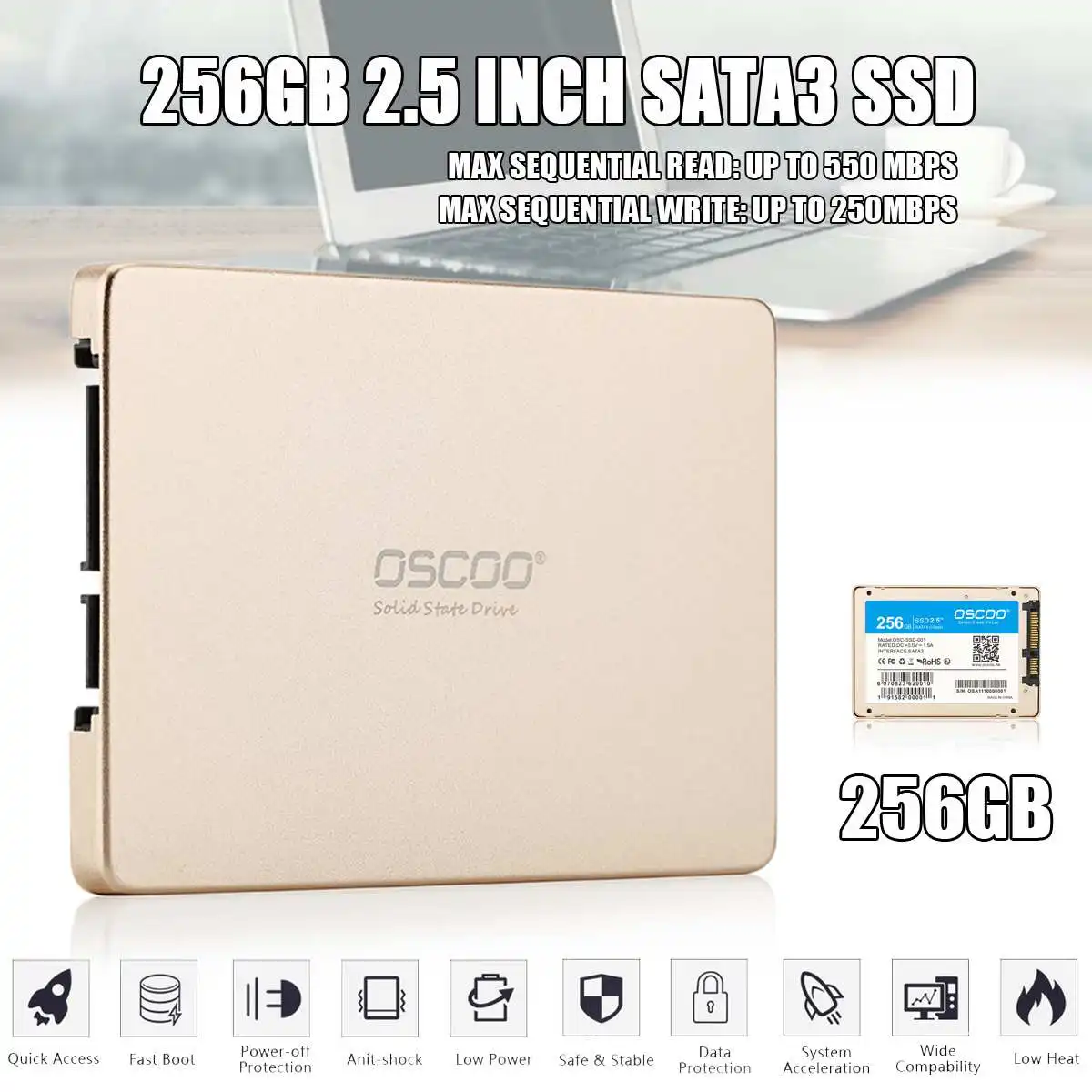 

256G SATA 3 Internal SSD 2.5 Inch 6Gbps Solid State Ssd Hard drive SSD 256GB for Notebooks Tablets and Ultrabooks Lowest Price