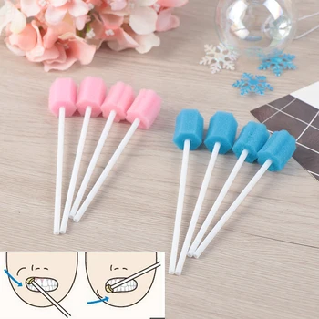 

100pcs Disposable Tooth Cleaning Sponge Stick Oral Care Sponge Tooth Cleaning Sponge Swab With Stick Oral Care