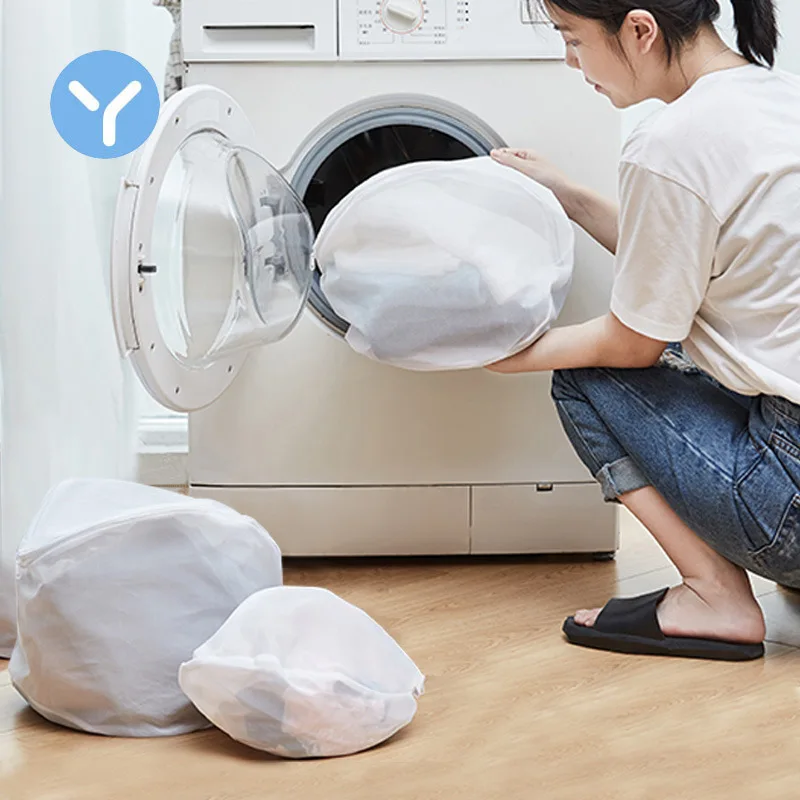 

Japanese Style Laundry Bag Washing Machine for Net Pocket Large Small Fine Mesh Protective Laundry Bag Non-woven Bra Underwear L
