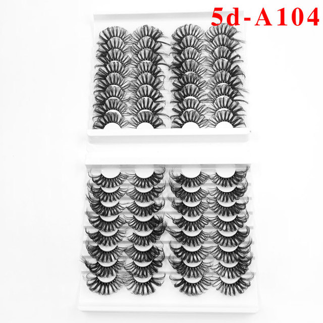 32 pairs 27mm Lashes Mink Eyelashes artificial Mink Hair Fluffy Messy Soft Natural Lashes Makeup 3d Mink Lashes