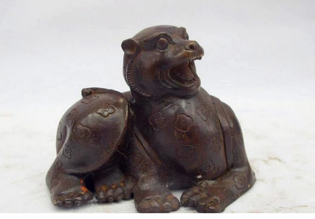 906 + Китайский народный Фэншуй Бронзовый медный белый тигр Избегайте злых