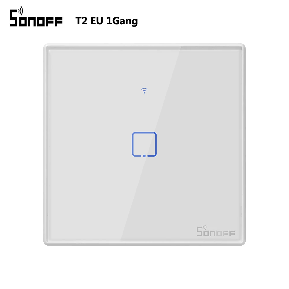 Интеллектуальный выключатель света SONOFF T3 T2EU TX Smart Wi-Fi настенный сенсорный выключатель с границы умный дом 1/2/3 RF433 пульт дистанционного управления работает с Google Home