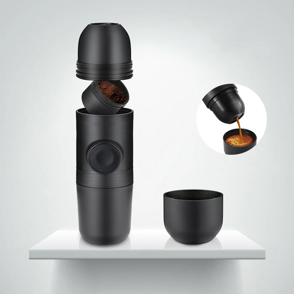 

Mini Portable Machine Manual Coffee Maker Handheld Pressure Espresso Machine Pressing Cup For Home Travel 70ml 19.6x5.8x5.5cm