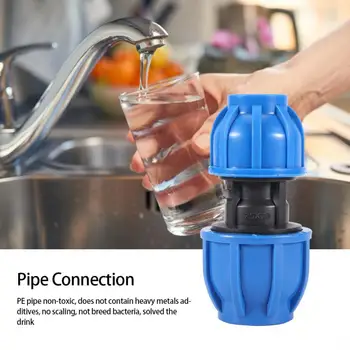 

5Pcs/Set PE Plastic 25mm to 20mm Straight Connector Water Pipe Adapter Fitting Accessories