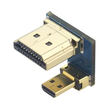 

For Raspberry Pi Raspberry Pi 4 Model B Micro HDMI to HDMI Adapter Replacement Parts Converter Portable