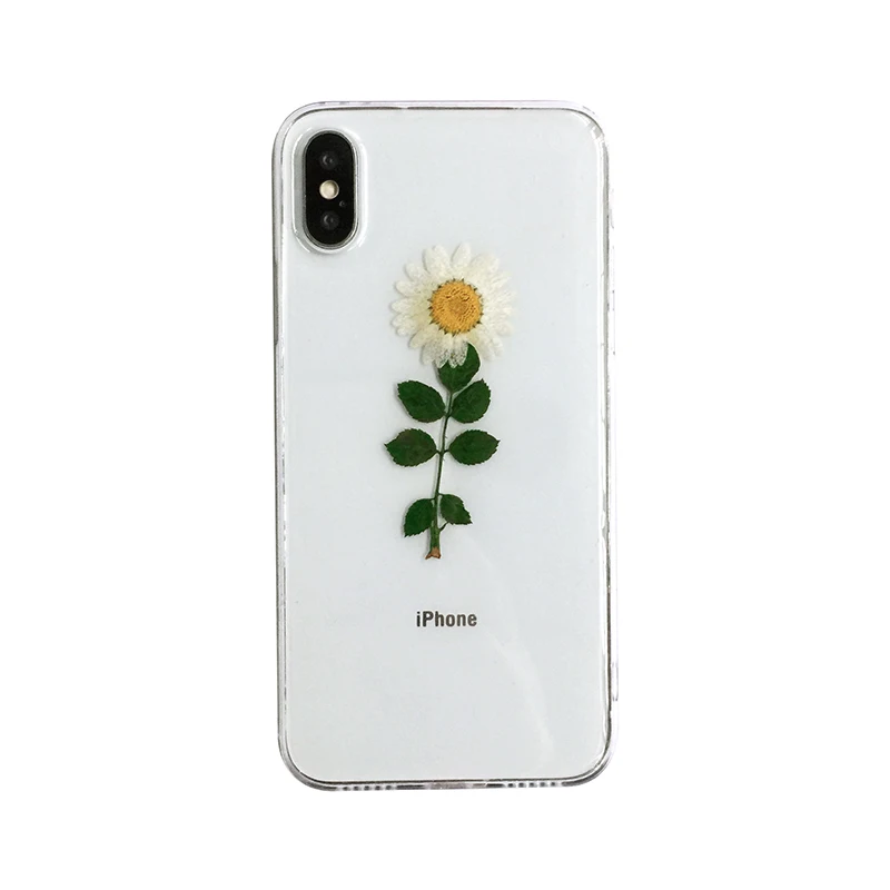 18 Qianliyao настоящие сушеные чехлы с цветочным принтом для IPhone X XS Max XR 6 6S 7 8 Plus 11 Pro Max чехол ручной работы мягкий свежий цветок чехол для телефона - Цвет: 18