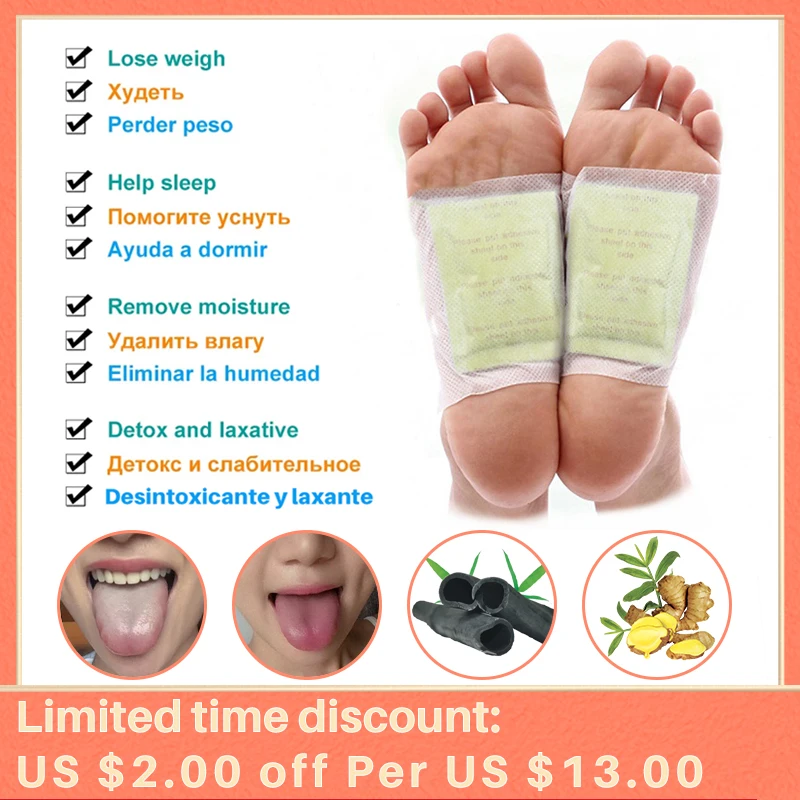 Kinoki Detox Foot Patches Ginger Bamboo Charcoal Pads Foot Care Tool