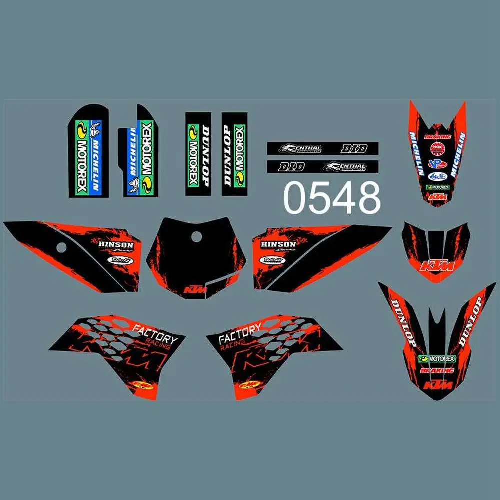 

New Full Graphics Decals Stickers Custom Number Name Glossy Bright Stickers Waterproof for KTM50 SX 2009-2013