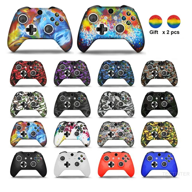 For Xbox One X/Slim Controller Gamepad Silicone Cover Rubber Skin
