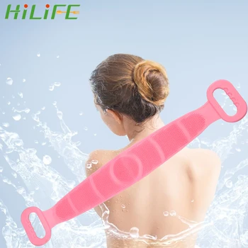 

HILIFE Silicone Body Skin Towel Brush Body Massage Shower Rubbing Back Mud Peeling Exfoliating Back Strap Body Scrubber
