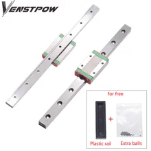 Riel deslizante lineal en miniatura para coche, MGN MGN7 MGN12 MGN15 MGN9 300 350 400 450 500 600mm, 1 unidad, guía lineal MGN12 + 1 unidad MGN12H