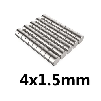 

*300/500/1000 pcs Rare Earth permanent magnet 4x1.5 mm Disc Strong Neodymium N35 Dia 4*1.5mm NdFeB Mini Permenant Round Magnets