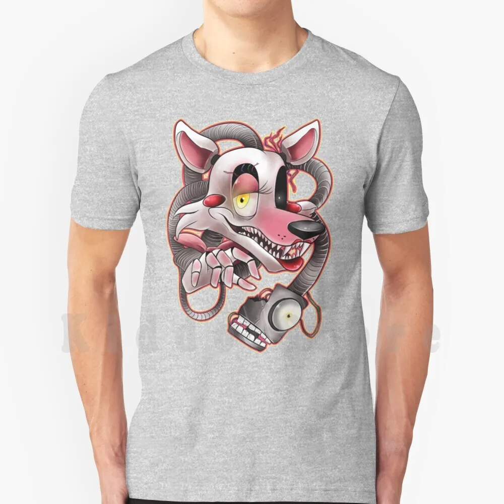 Five Nights At-La Maglietta Da Cucina Fai-Da-Te Di Grandi Dimensioni 100% Cotone Fnaf Five Nights At Mangle Fanart Foxy Fox Color The Mangle