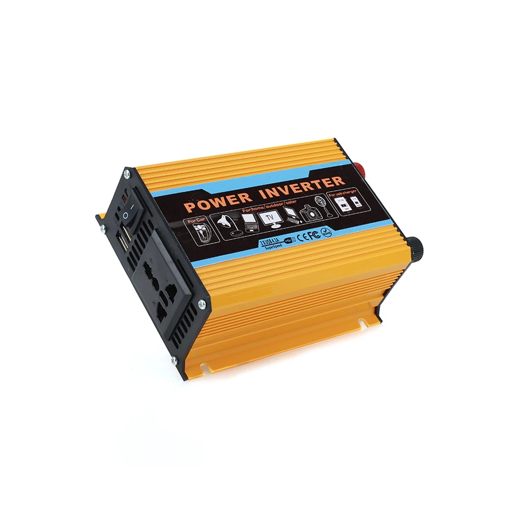 DC 12V к AC 220V адаптер инвертора питания автомобильный трансформатор напряжения умная защита от обратного хода