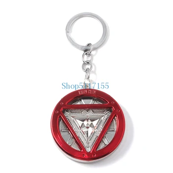 

50pcs/lot The Avengers Ironman Energon Keychain The Marvel Comics Movie Car Keyring Fashion Jewelry Party Gift For Men Funs