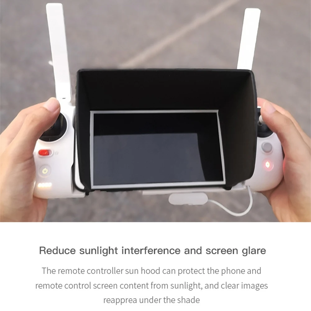 Anti Reflective Outdoor Three Fold 5.5 Inch Handheld Gimbal Smartphone PU Leather Sunshade Hood Portable For DJI OSMO Mobile 3