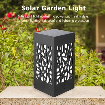 

8LED Square Solar Energy Powered Pillar Lamps Waterproof Stigma Light Outdoor Garden Enclosing Wall Decorative Lights