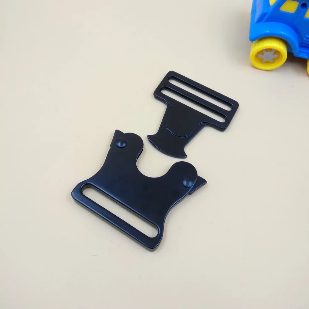 2" Big Size Black Quick Side Release Metal Buckle For 50mm Webbing 2Pcs DIY Belts Bags Strap Clothes Accessories