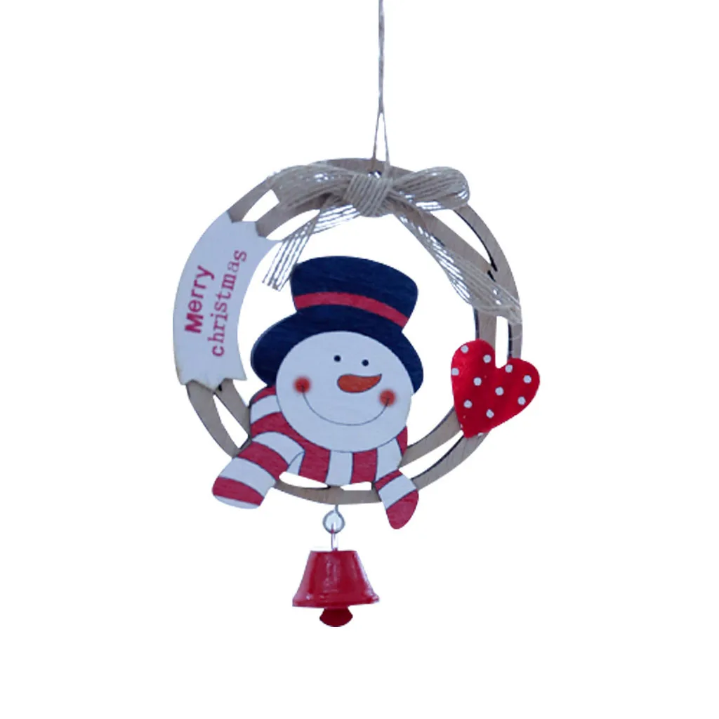 Лимонно-желтый Christmas Decorations Mini Christmas Tree Painted Wooden Gift Decoration Pendant Home Decor Hot Sale - Цвет: Лимонно-желтый