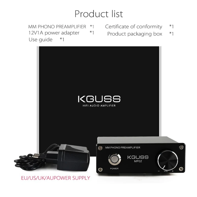 Kguss Mp02 фонокорректор Lp проигрыватель мини мм Phono предусилитель аудио усилитель