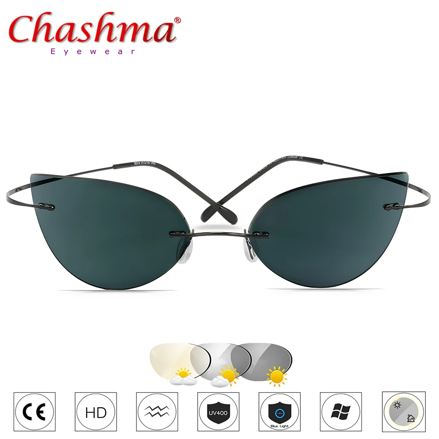 

Transition Sunglasses Photochromic Reading Glasses Women Hyperopia Presbyopia with diopters Outdoor Cat's eye Glasses