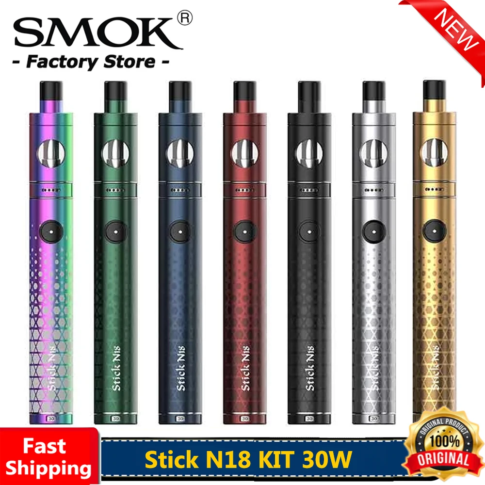 Оригинальный набор SMOK Stick N18 3 мл 30 Вт 1300 мАч встроенный аккумулятор электронные