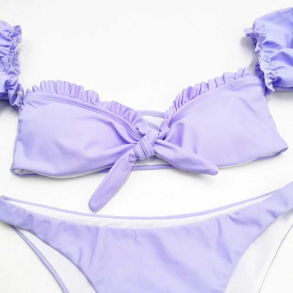 Sexy female bikini push up two-piece separates low waist women's bikinis set purple ladies swimsuit beachwear mujer push up 20J7 (3)