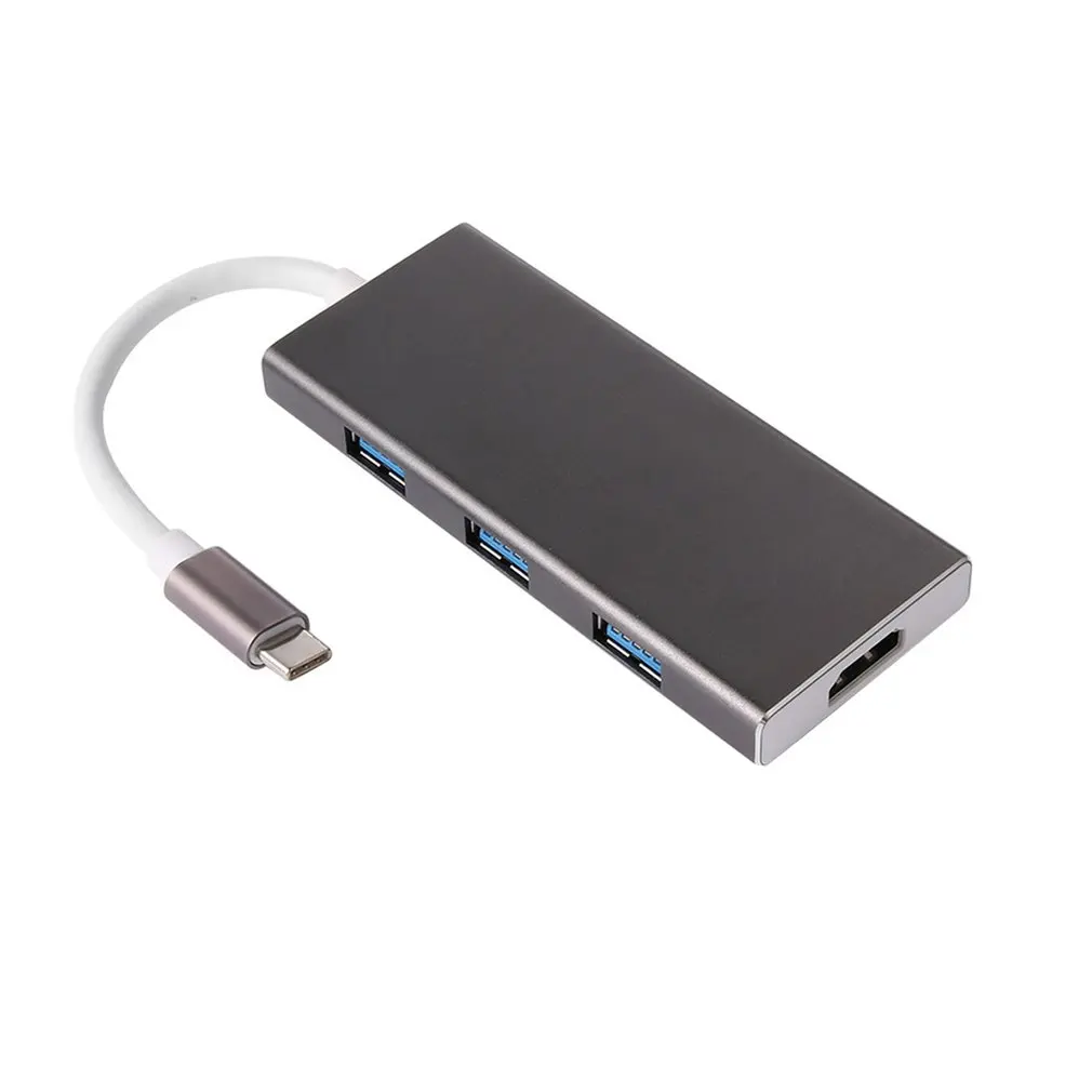7 в 1 USB 3,0 концентратор USB 3,1 type C 4K HDMI безопасная цифровая карта TF кардридер type C PD зарядный адаптер для MacBook Air Pro