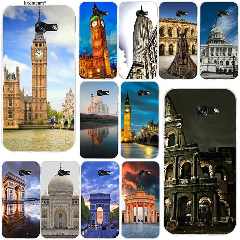 Italy Monuments Leaning Tower of Pisa Slim Soft TPU Phone Cases for Samsung Galaxy A3 A5 A7 2016 2017 Core 8262 850 Grand I9082 | Мобильные
