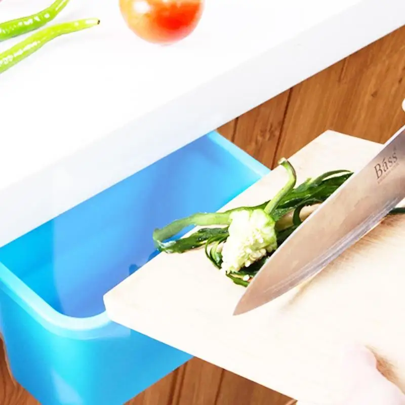 Бытовой Кухня пластиковая урна для мусора двери шкафа подвесная сумка для хранения ведро Творческий мусорное Ведерко для письменного стола контейнер для мусора