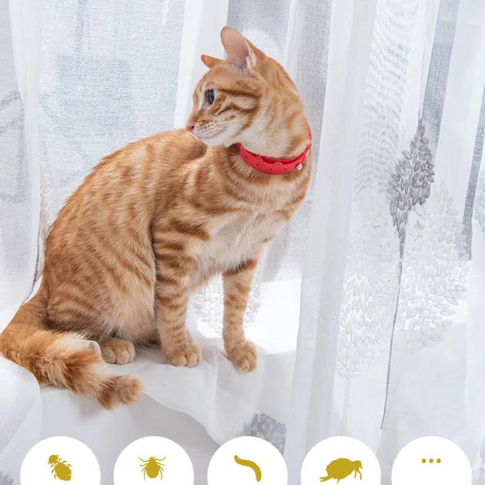 Silicone Dog Collar Insect Flea Repellent Adjustable Size Cats Kitten Collar Pet Supplies E2S