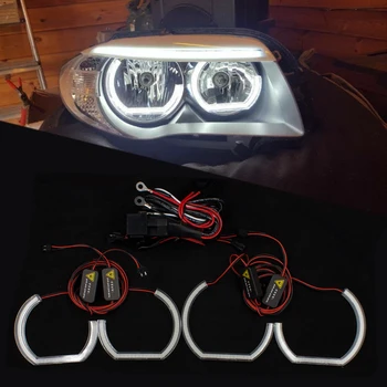 

DTM Angel Eyes LED For BMW M3 M4 E91 E92 E93 Xenon Headlight DRL Halo M4 Style Turn Signal Light Kit Accessories