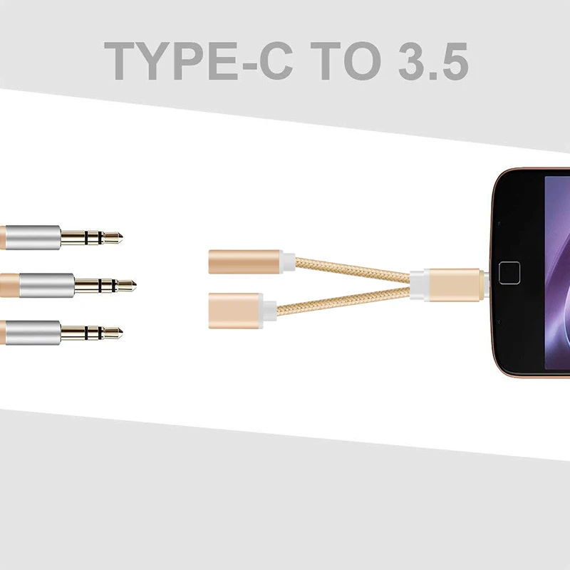 2 в 1 USB C до 3,5 мм разъем для наушников адаптер для зарядки телефона аудио кабель type C для Aux Jack Adapte Зарядка для Moto