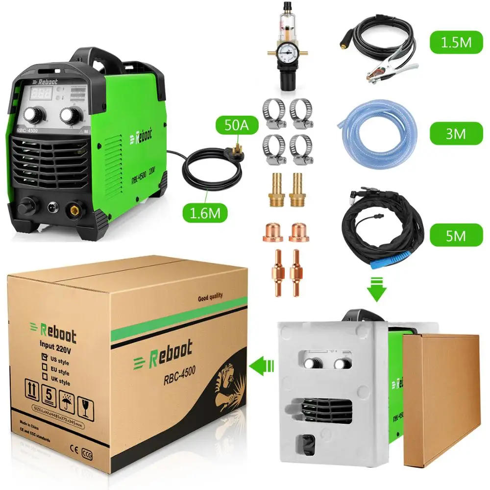 Reboot Plasma Cutter 45Amps AC220V Voltage Air Cutting Machine Clean Metal Inverter | Инструменты