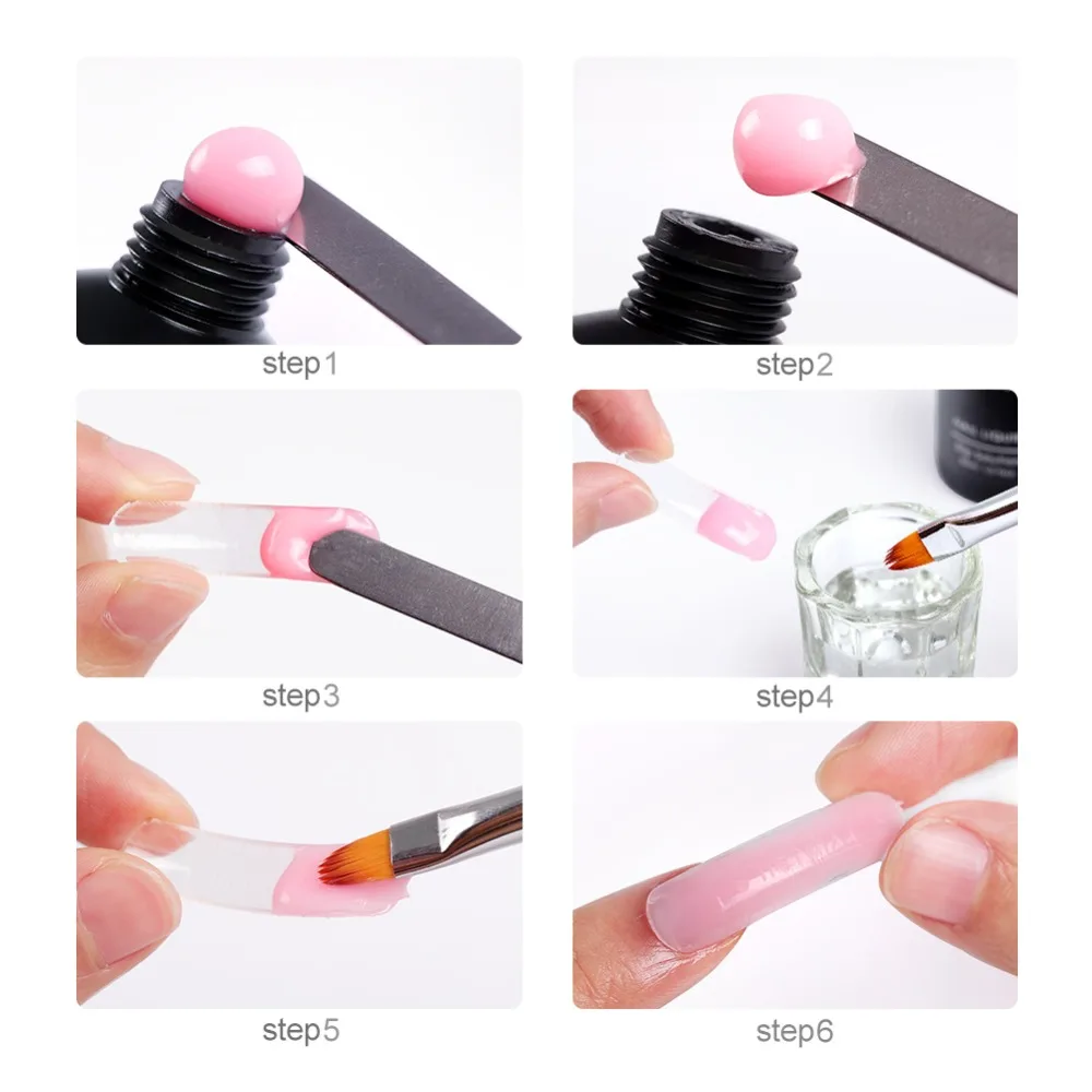 COSCELIA Poly Gel Varnish Nail Polish Set Poly Gel Quick Builder Extension Enhancement Camouflage LED UV Gel Brush