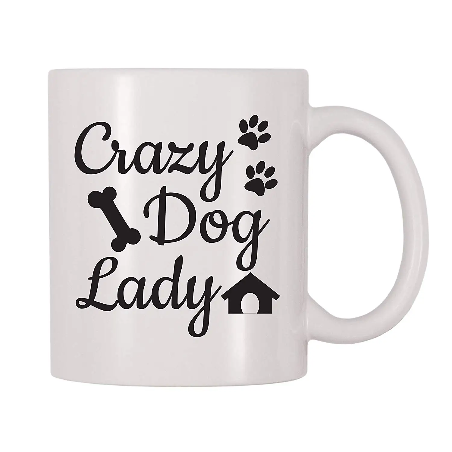 Crazy Dog леди смешная собака Lover Подарочная кружка для кофе чашка с ложкой для перемешивания