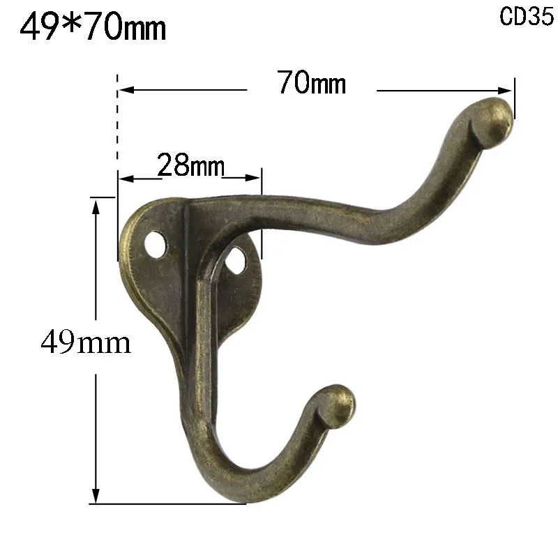 Vintage Antique Zinc Alloy Door Bedroom Hooks Hanger Hook for Clothes Coat  Hat Bag Towel Hanger Bathroom Wall Hook Rack