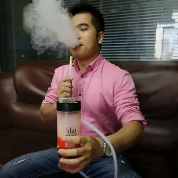 

Mini Hookah Flask Hookah Set With Silicone Hookah Hose Clip Charcoal Holder Plastic Water Pipe Narguile Hookah For Smoking YJ560