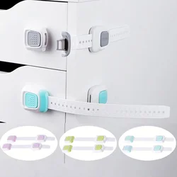 Verrou de sécurité pour enfants, 2 pièces, Protection pour bébé, multifonctionnel, Double bouton, Anti pincement, armoires à main 