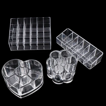 

Plastic Lipstick Organizer Transparent Lip Gross Storage Box Large Capacity Makeup Organizer Cosmetic Lipstick Holder 5 Styles
