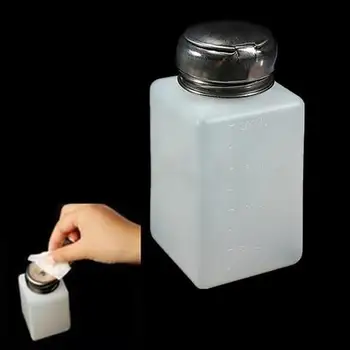 

Empty Bottle Pump Dispenser Plastic Makeup Nail Art Manicure Tool Professional Portable Travel Polish Remover Cleaning