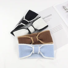 

Sweet Vintage Knitted Headband Girl Women Knit Wide Headband Knotted Turban Hair Accessories Soft Knit Headbands Winter Bandana