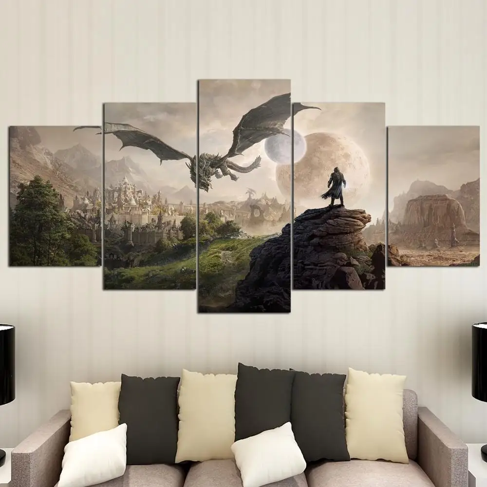 Модульная Картина на холсте для домашнего декора 5 шт. картина из свитки старшего