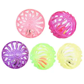 

5pcs/Set Funny Cat Ball Toy Hollow Training Cat Interactive Toy Cat Bell Toy For Kitten Pet Interaction Supplies