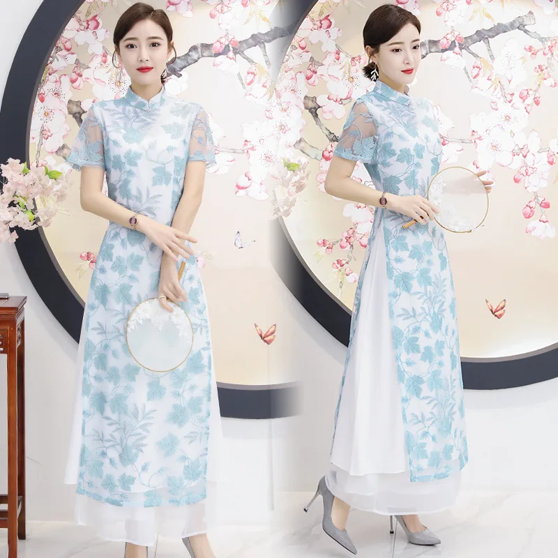 

Tea Service Women's Zen Literature And Art Chinese-style Embroidered Chinese Style Zen Clothing Women's Viet Nam Audrey Improved