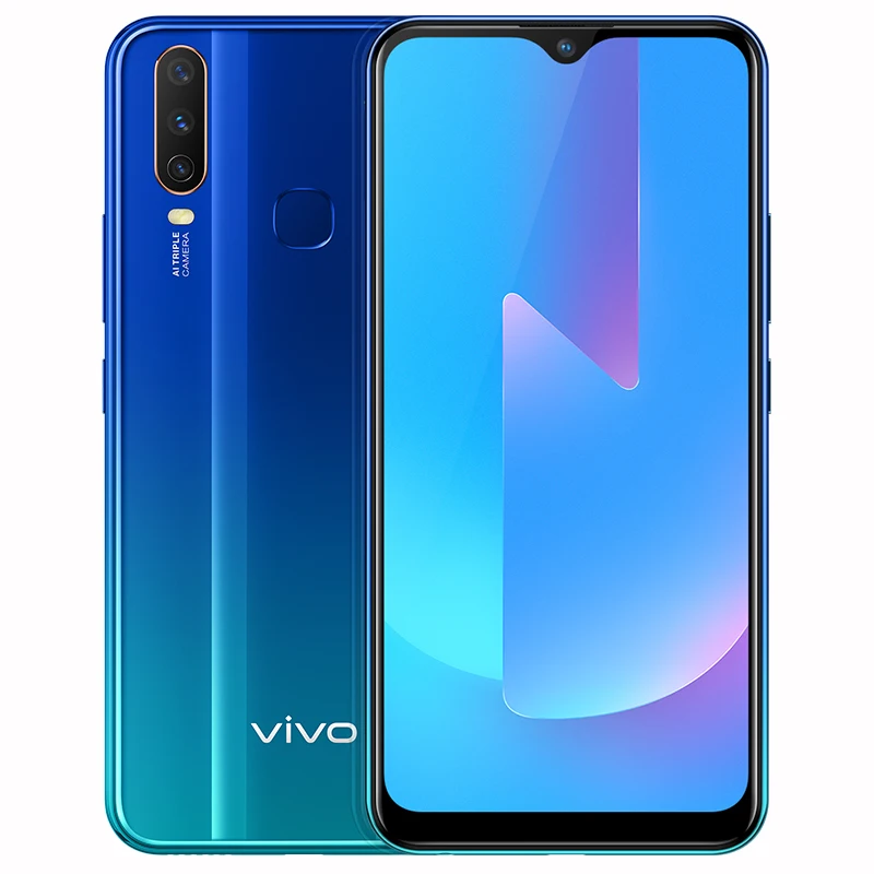 Vivo U3X 4G LTE Смартфон Android 9,0 4 Гб 64 Гб Snapdragon 665 6,3" HD 4 камеры 18 Вт Быстрая зарядка отпечаток пальца Лицо ID