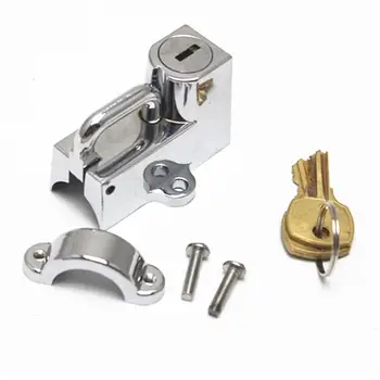 

Universal Motorcycle Helmet Lock 22mm Security Lock Hanging Hook Lock With 7/8" Round Tube With 2 Keys