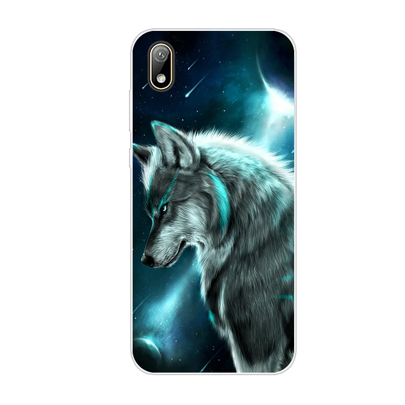 Светло-голубой For Huawei y5 Case bumper Silicone TPU back Cover Soft Phone case For Huawei Y5 coque bumper 5.71 inch Cat flower - Цвет: Светло-голубой
