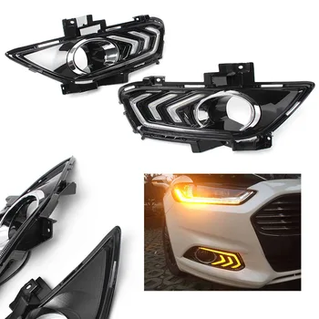 

Pair Car Indicators Replacement Kit DRL LED Fog Light Daytime Running Work Light Driving Lamp For Ford Fusion Mondeo 2013-2015